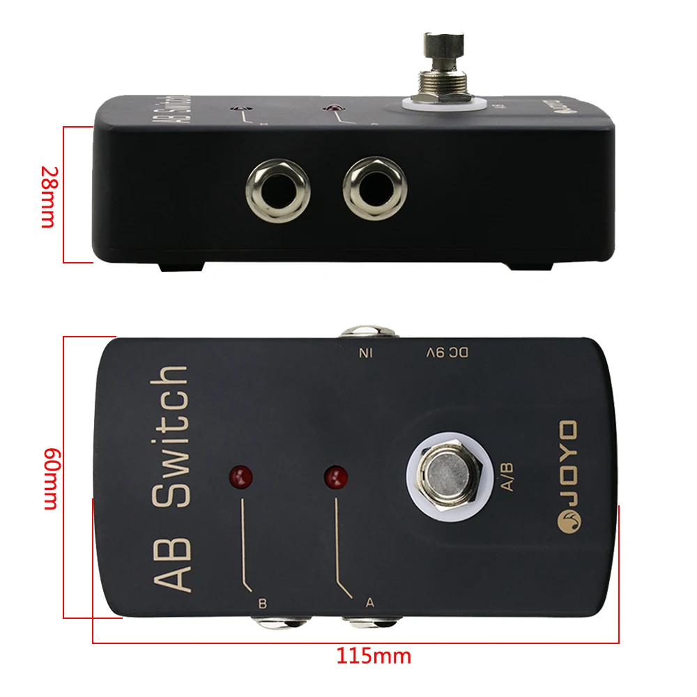 

JOYO JF-30 AB педаль для выбора переключателя, педаль для электрической гитары, эффекты True Bypass для педали Overdrive, педаль искажения реверберации