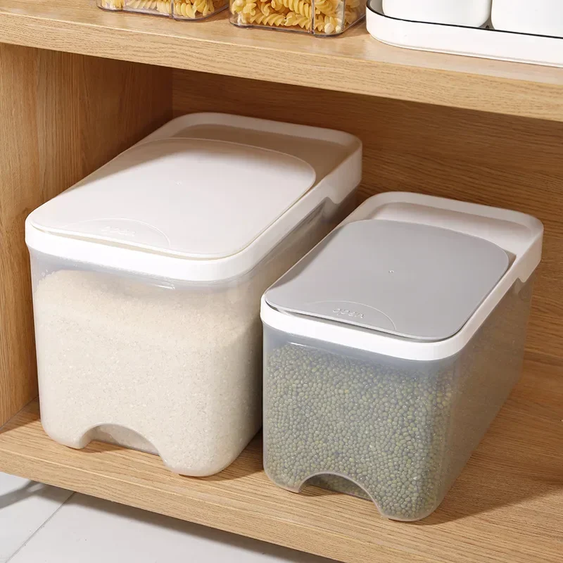 

WHYY Japanese-style Rice Container Storage Bucket Insect-proof Sealed Food Cereals Stor Box for Kitchen Organization Accessories