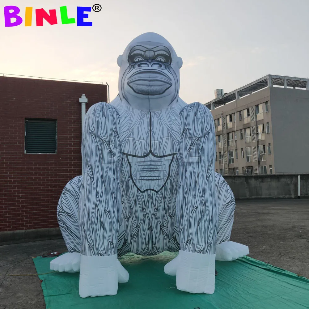 Customizable color giant Inflatable Gorilla with led lights,large Inflatable monkey Ground Balloon for advertising decoration