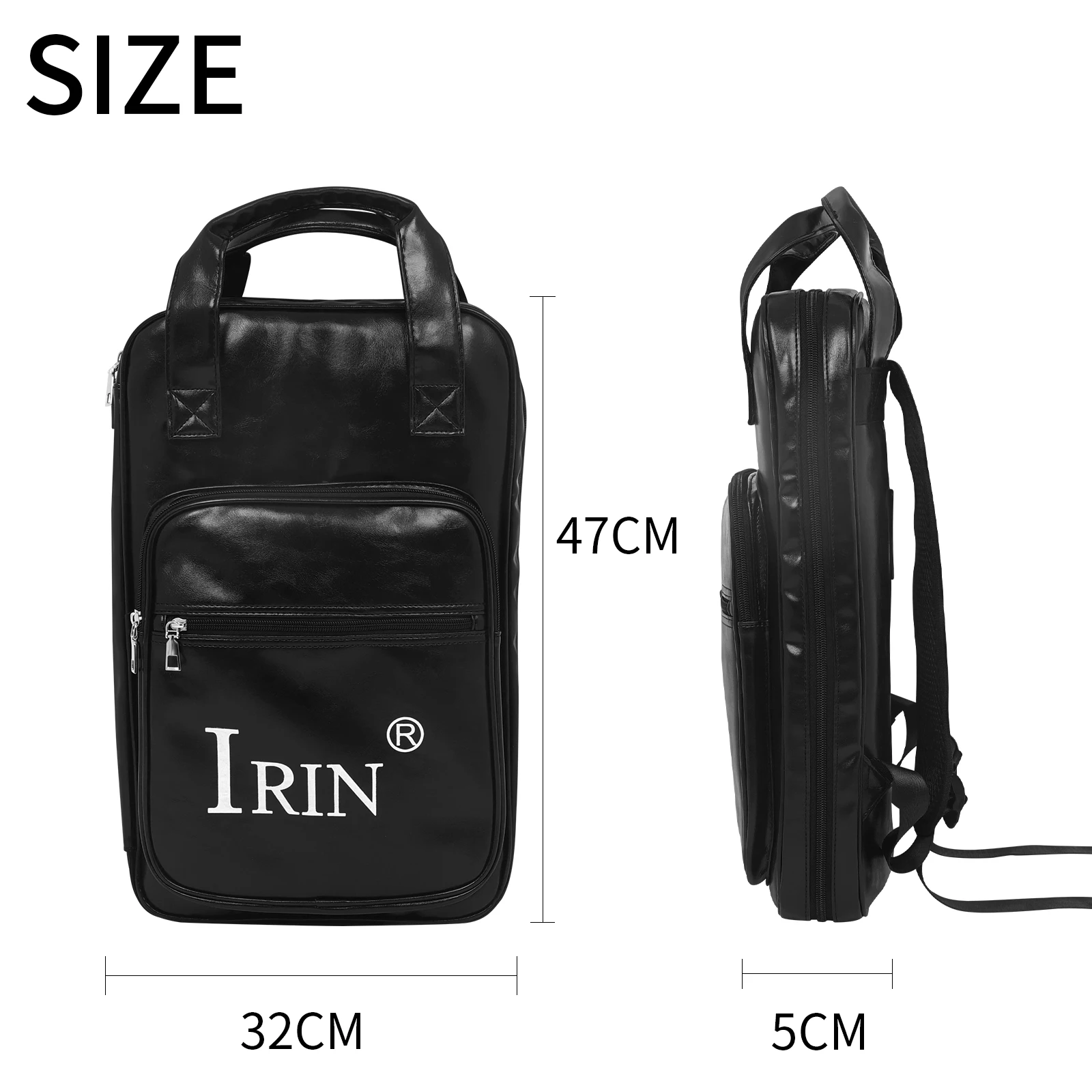 IRIN Drumstick Bag PU Material Drum Sticks Carrying Case Drumsticks Storage Bags Percussion Instruments Accessories General Bags