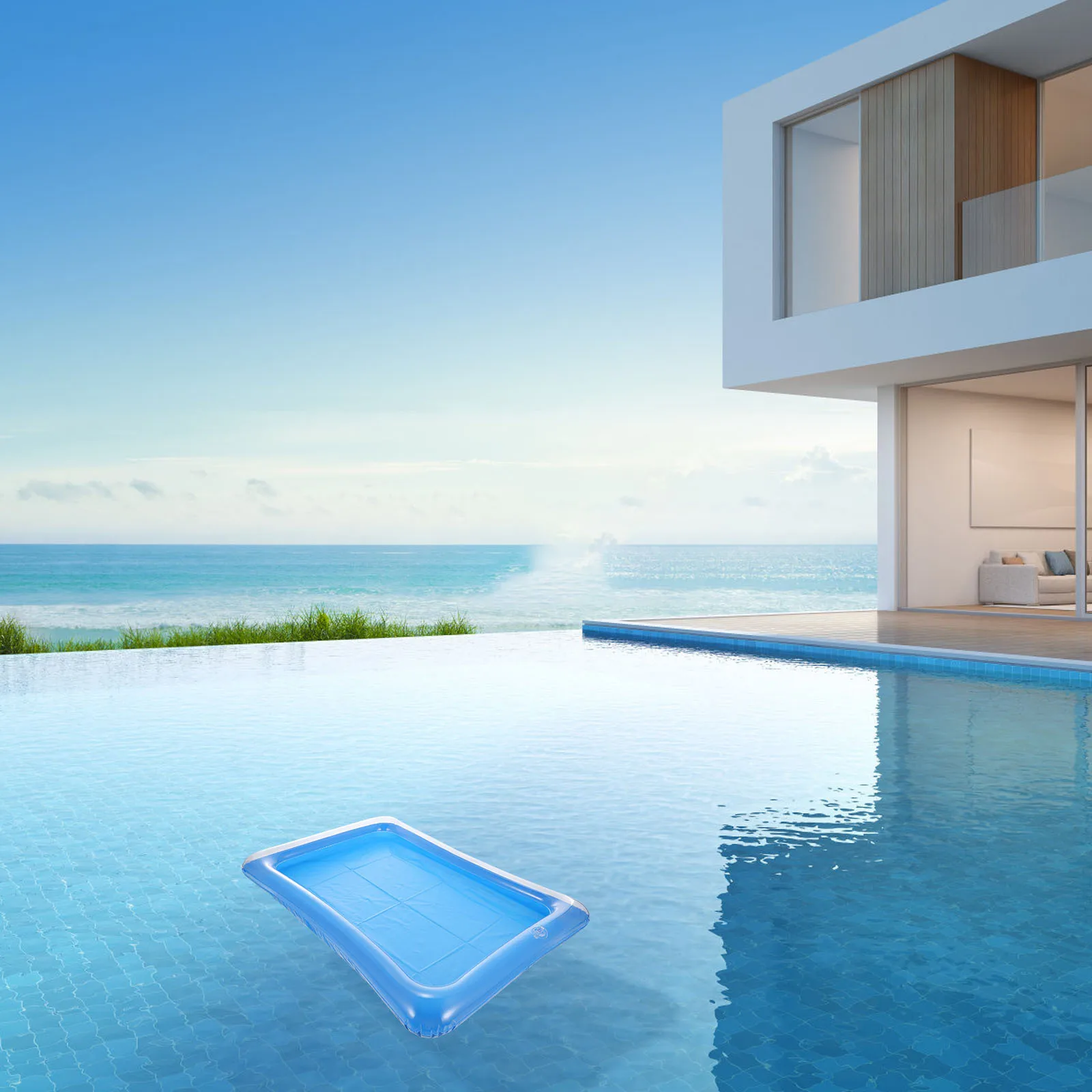 2 Stück Aufblasbare Schwimmende Eiswürfelform Pool-Party Getränkekühler mit Starker Unterstützung Ohne Luftleckage Ideal für Whirlpool und Schwimmbad