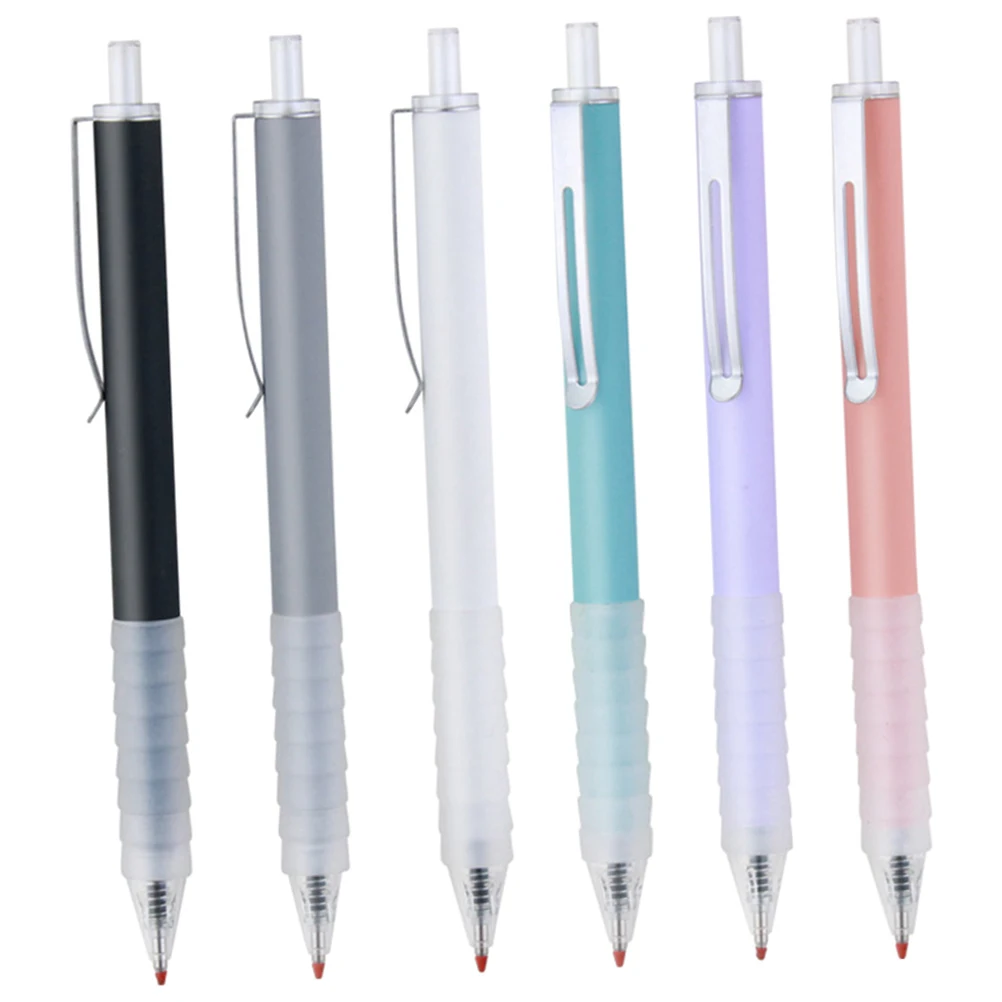 6 Pcs Press The Pen Ballpoint Pens School Product for Fountain Plastic Medium Student