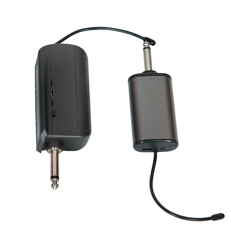 Wireless Transmitter & Receiver Condenser head microphone with LED Screen Signal Display for Electric Guitar Bass Piano