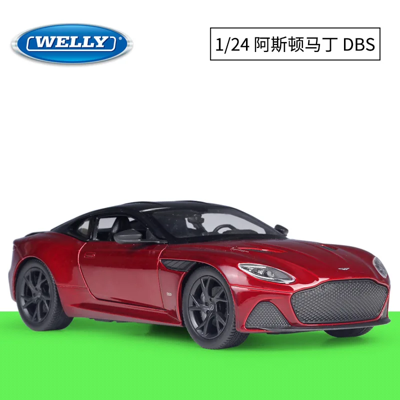 WELLY 1:24 Aston Martin DBS Superlagera Sports Car Simulation Alloy Car Model Simulation Decoration Collection Gifts Cool Toys