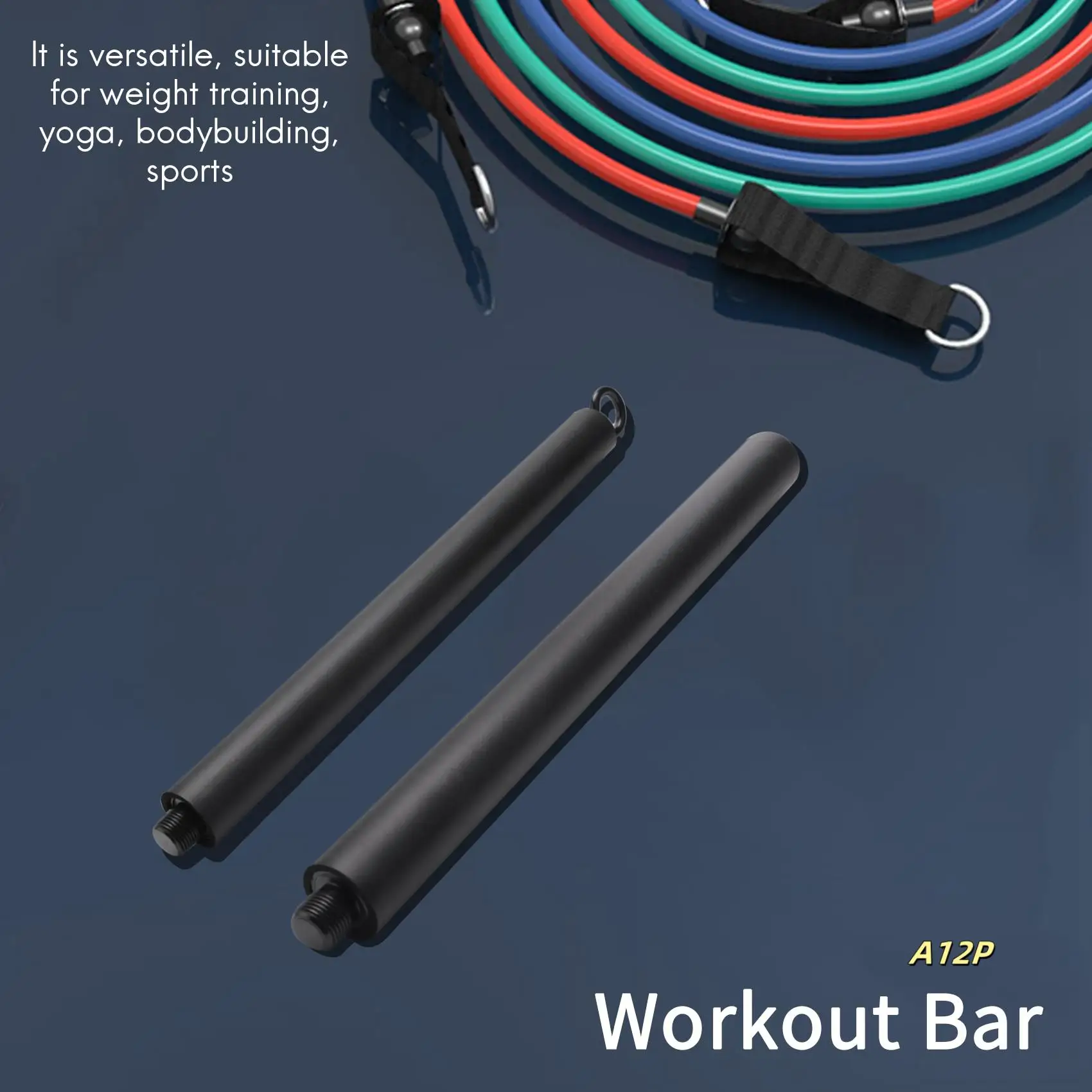 

Workout Bar,Fitness Sport Pilates Exercise Stick Bar For Home Gym Workout Full Body Workout Power Lifting Resistance Bar