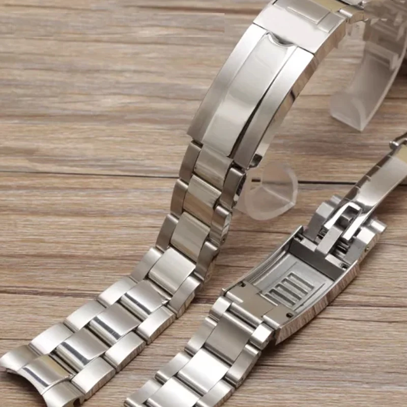 

20mm 21mm 904L Watchbands For SUB DAYTONA NH35 NH36 Men Glide Lock Clasp Watch Strap Solid Stainless Steel Watch Bracelet