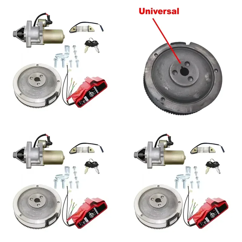 

Electric Start Kit for Lifan 173F 177F Generator Housing Starter Motor Flywheel Charge Coil Switch
