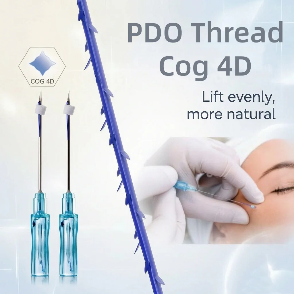 Нити PDO Cog 4D Design 360 °   Спиральная многонаправленная шипованная подъемная леска (5 шт.) для равномерного подъема, более естественное распределение нагрузки