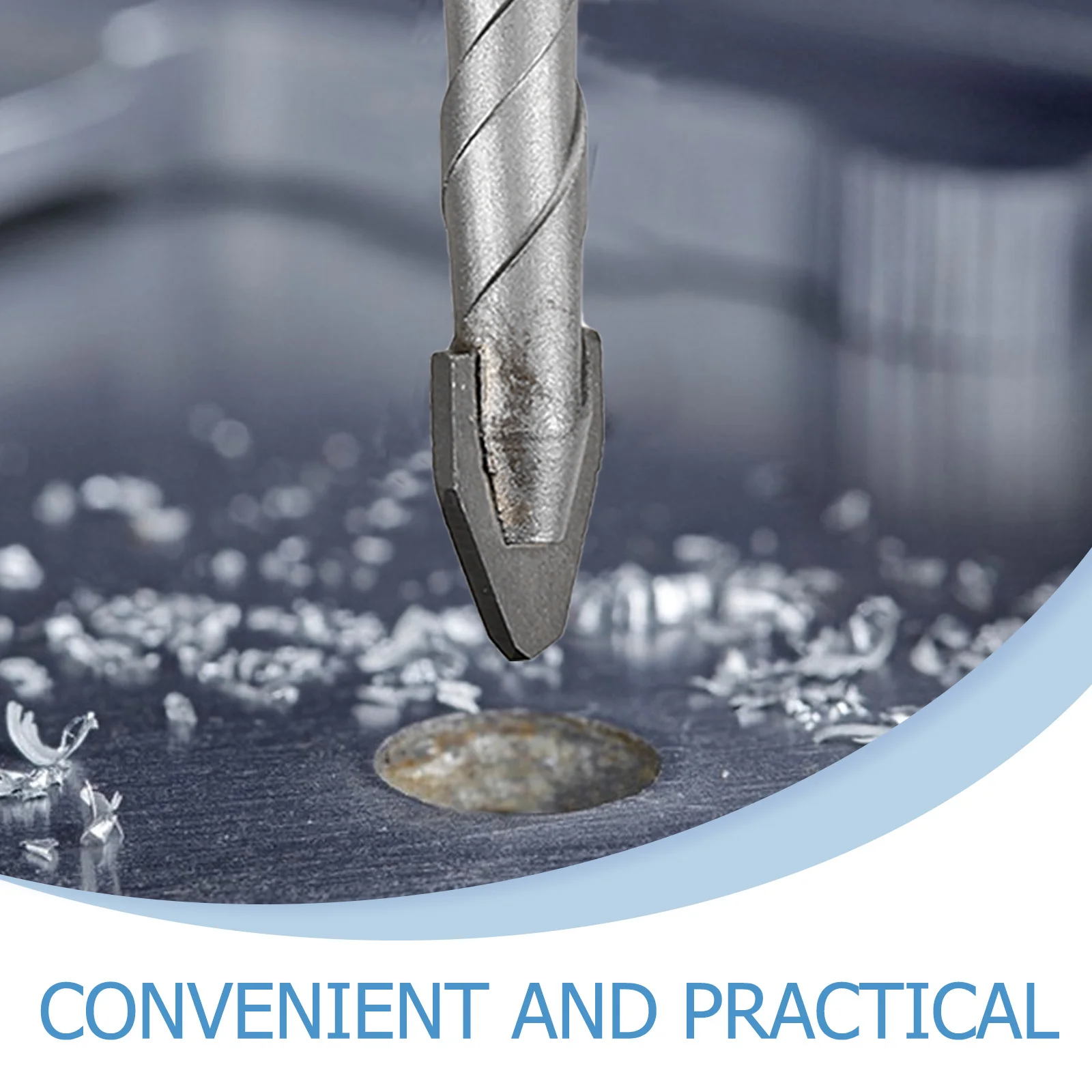 

5Pcs Eccentric Drill Bit Set with Straight Handle for Concrete Glass Ceramic Masonry Metal Drill Bits Drilling Precision Impact