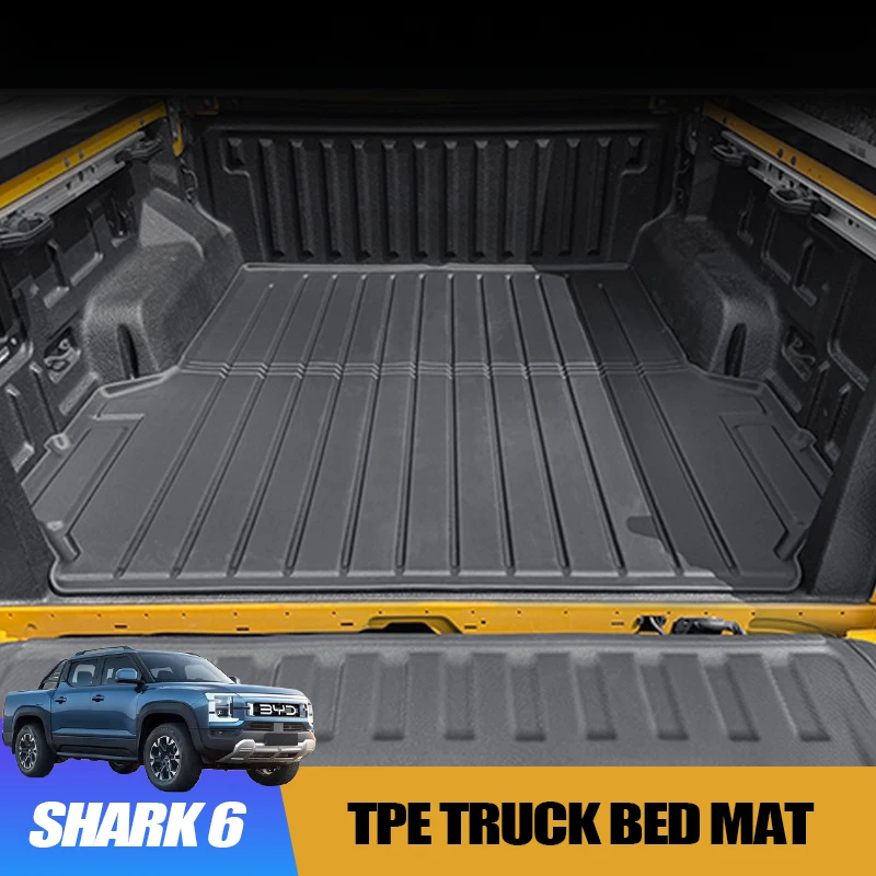TPE Truck Bed Mat for BYD Shark 6 All-Weather Cargo Liner All-Weather Rear Bed Protector Pickup Truck Accessories
