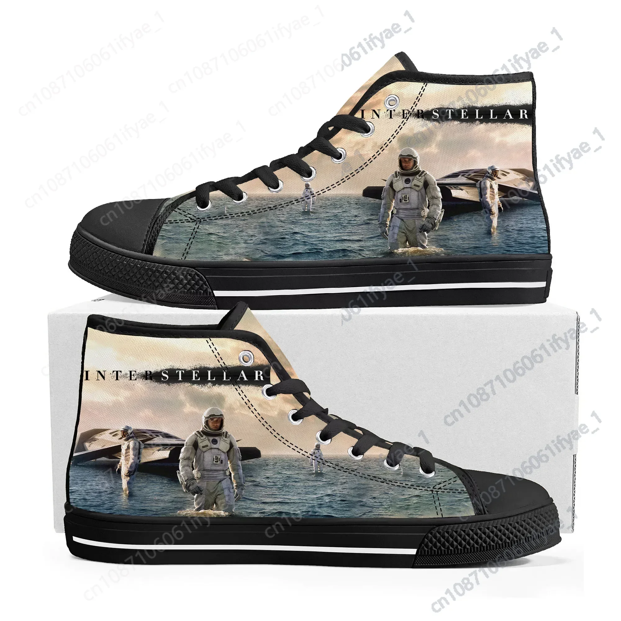 

Interstellar Science Fiction Film wormhole High Top Sneakers Mens Womens Teenager Canvas Sneaker Casual Shoes Customize Shoe