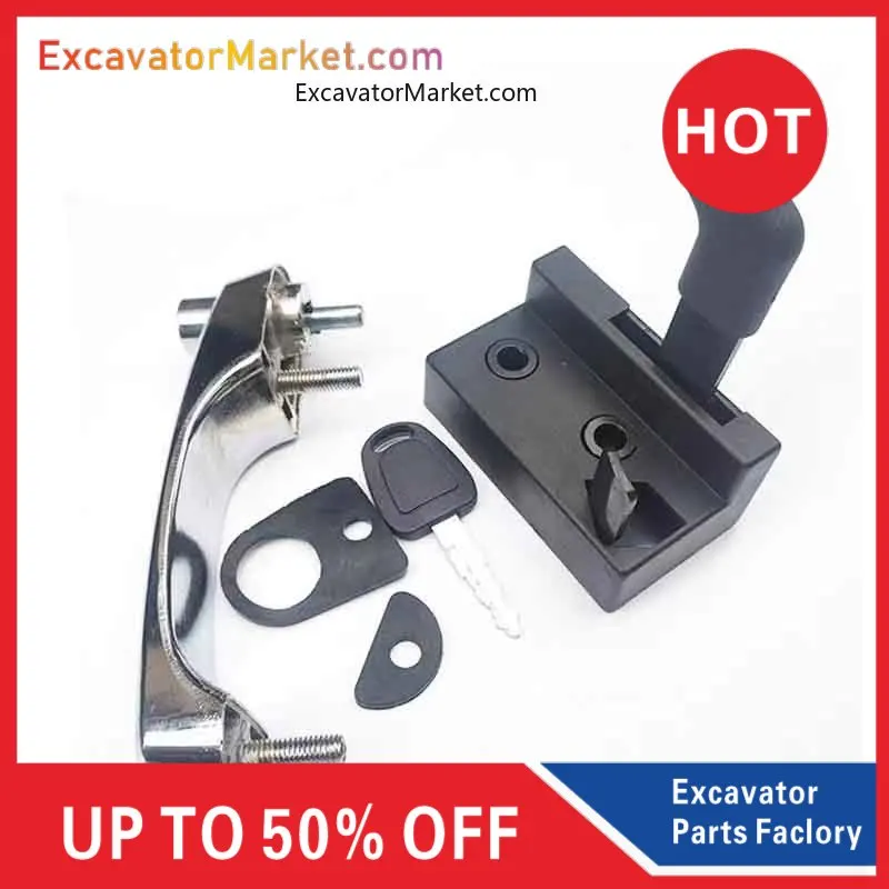 

For Excavator Excavator Cab Door Lock Assembly Door Handle Lock Block For Daewoo Doosan DX55 60 70-9