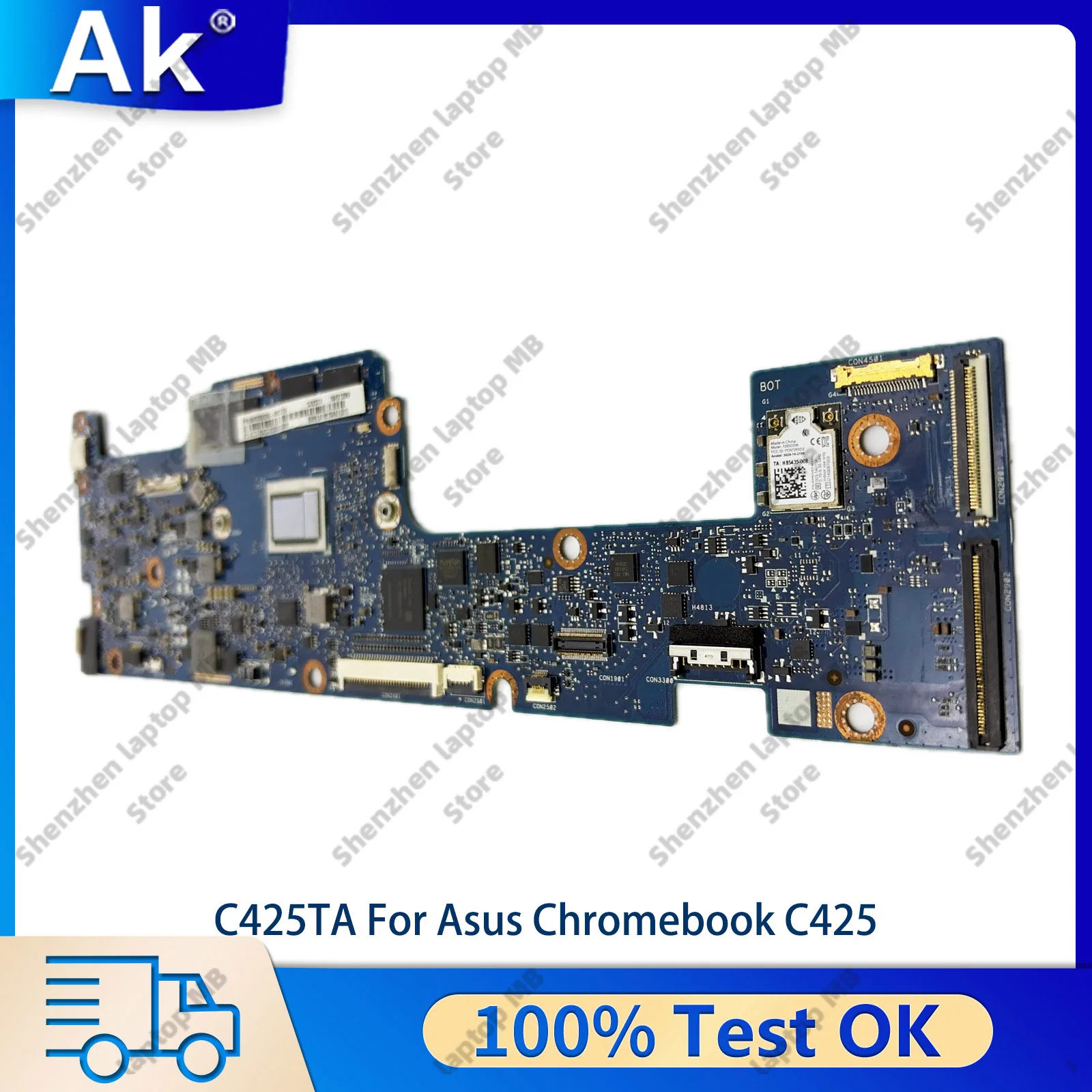 C425TA Laptop Motherboard For ASUS Chromebook C425T C425TA Notebook Mainboard With I3 I5 I7 CPU 100% tests OK fast shipping stk