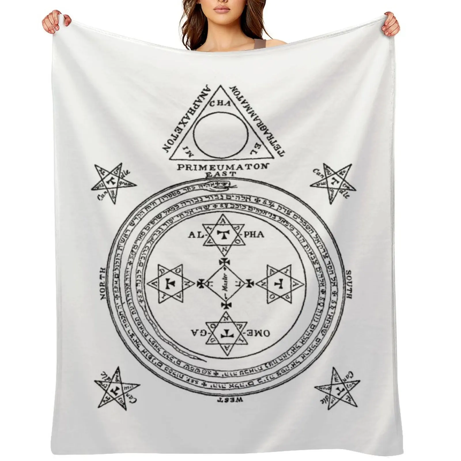 

King Solomon Magic Circle Throw Blanket Giant Sofa Blankets For Bed Summer Decorative Throw Blankets