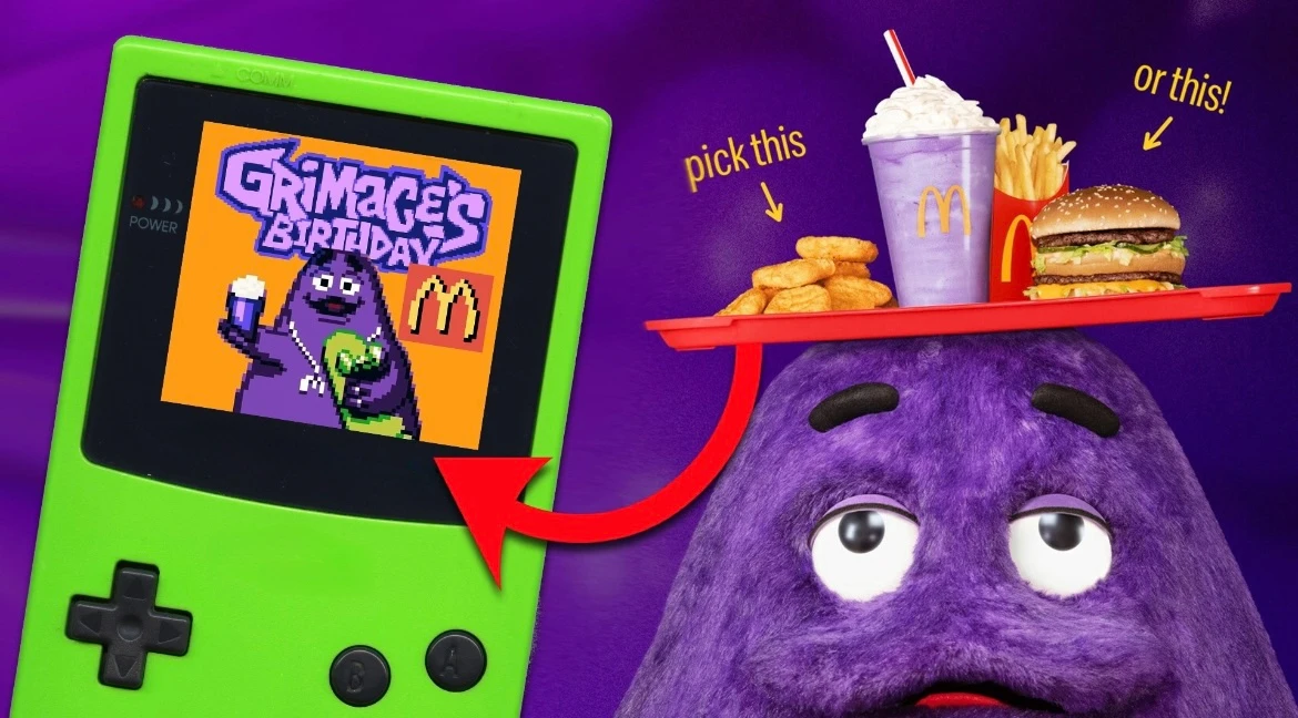 Grimace’s Birthday GBC Mcdonalds Game Cartridge 16 Bit Video Game Console Card High Quality English Language for GBC/GBA