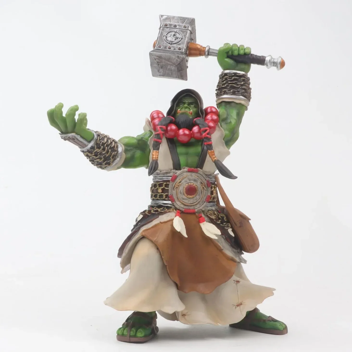 [VIP] 20cm DC WOW Thrall The Orc Shamman Action Figure Toys Doll Tribal chief PVC ACGN Figure statue Collectible Model kids gift