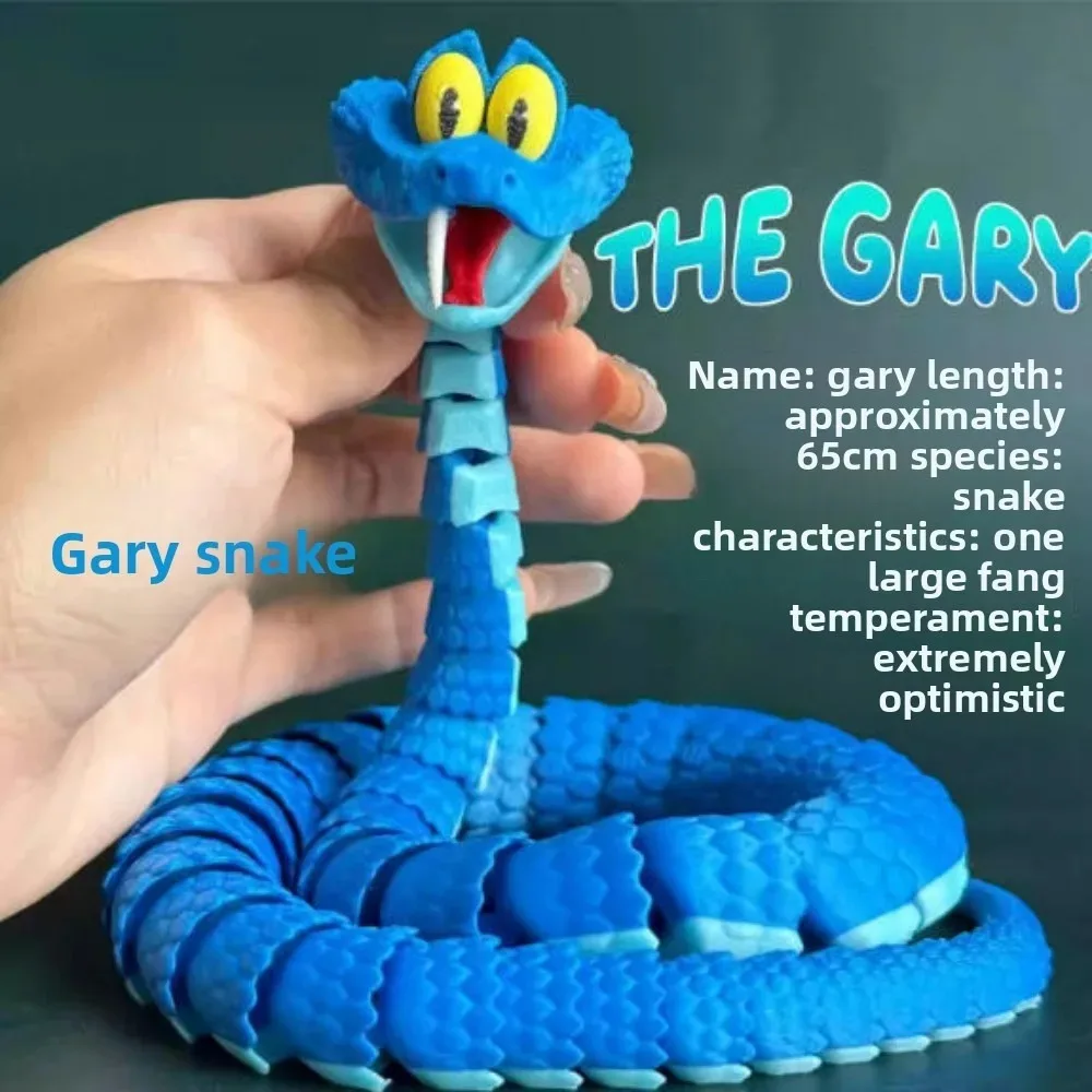 Serpente Gary da 30 cm-45 cm: serpente giocattolo di simulazione articolato Zootopia 2, modello Gary serpente stampato in 3D, regalo per bambini