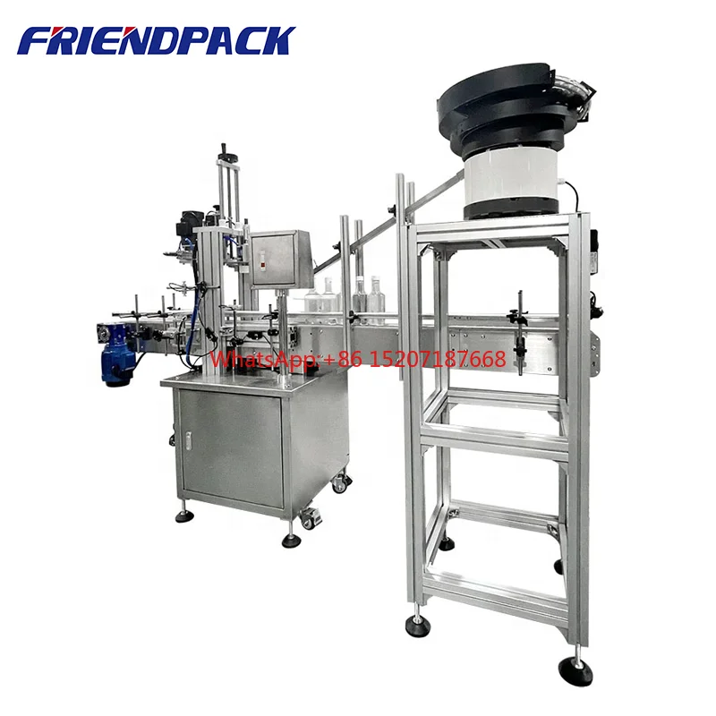 Automatic Linear Screw Shampoo Pet Bottle Dropper Capping Machine Cooking Oil With Capping Vibratory Feeder