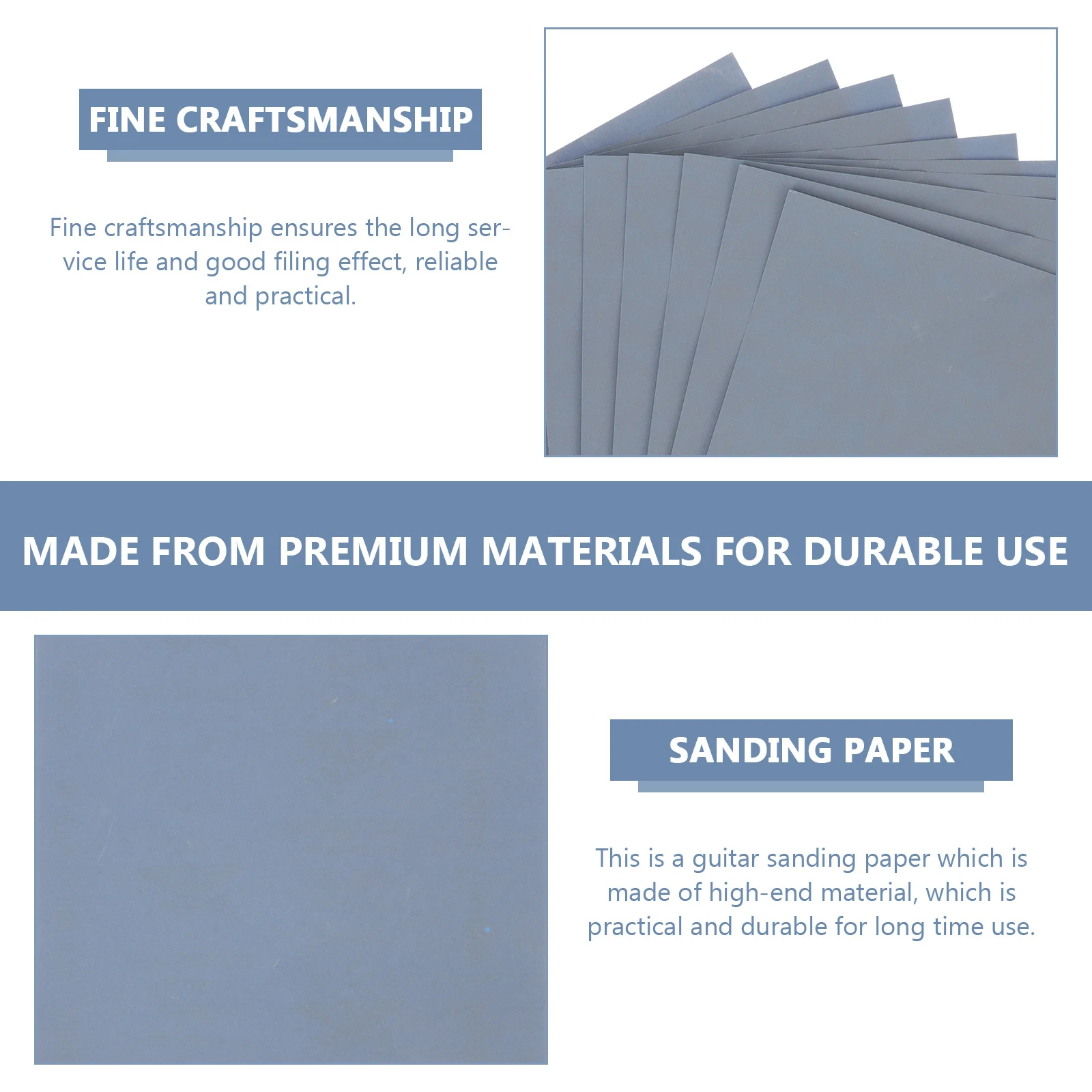 

10Pcs Professional Guitar Grinding Paper Reliable Luthier Tool Accessories Guitar Sandpaper Instrument Sandpaper
