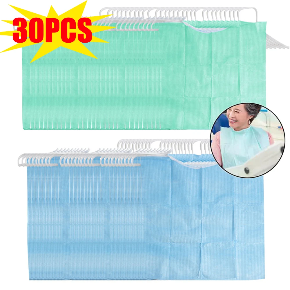 

30Pcs Disposable Adult Washable Bibs Rice Pocket The Elderly Portable Waterproof Feeding Lunch Food Elders Dining Towels