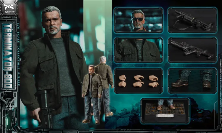 

1/6 DJ-CUSTOM NO-16004 Superhero Tough Man Terminator T800 Arnold Schwarzenegger Old Age Full Set Moveable Action Figure For Fan