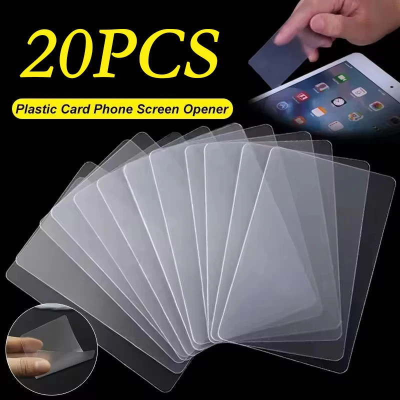 10-20 Pcs Clear Plastic Card Phone Screen Opener Flexible Pry Opening Scraper For Mobile Phone Tablet LCD Repair Tools Set Kit