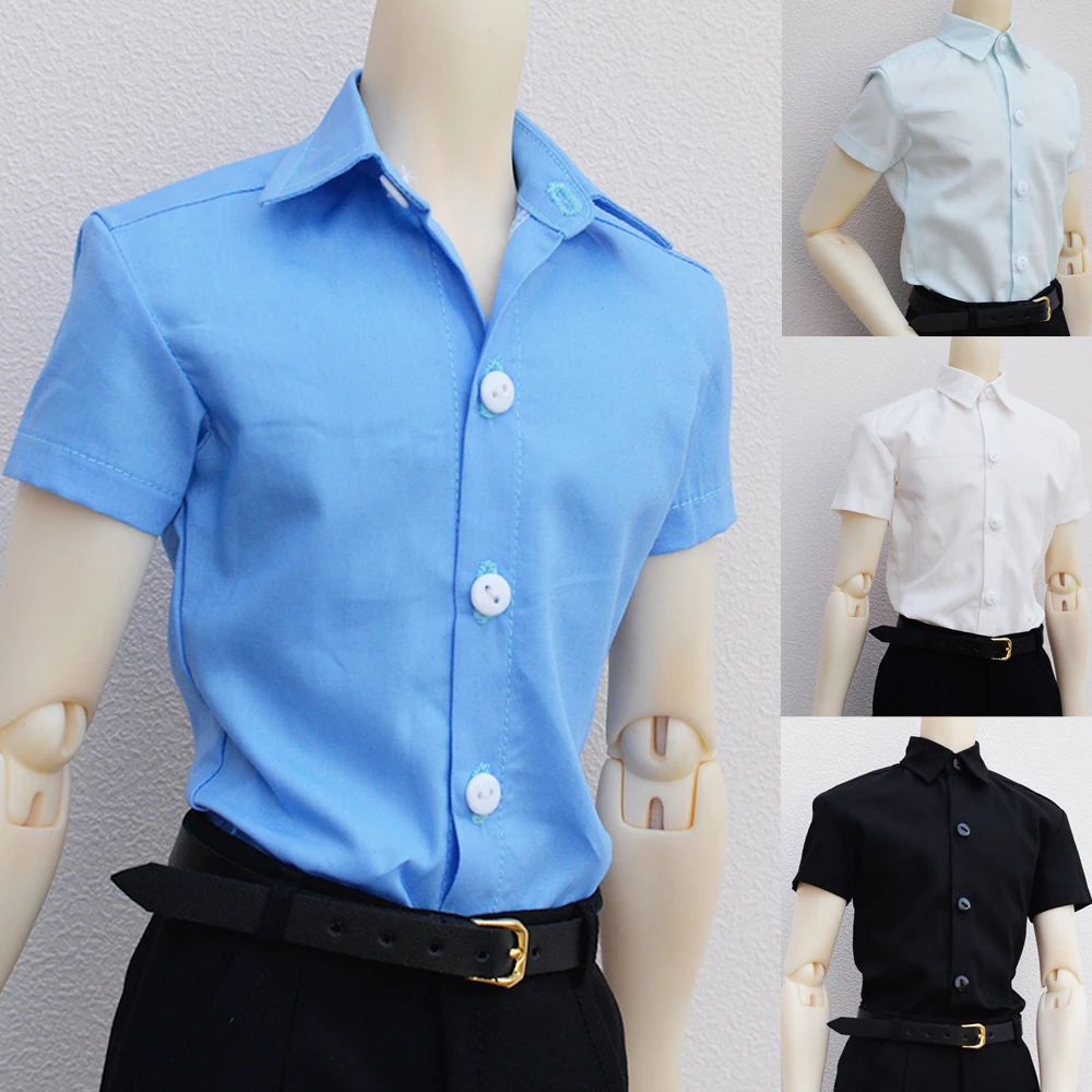 

D09-P751 children handmade toy 1/6 1/4 1/3 uncle 68 73 ID75 TD85 BJD/SD doll clothes customized short-sleeved shirt 1pcs