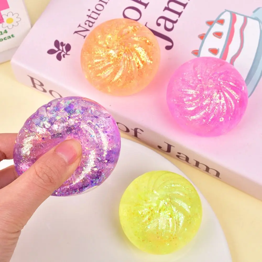 

Creative with Steamer Dumpling Squishy Toy Soft Anxiety Relief Stress Relieving Crystal Bun Cute Dough Ball Fidget Toys Gifts