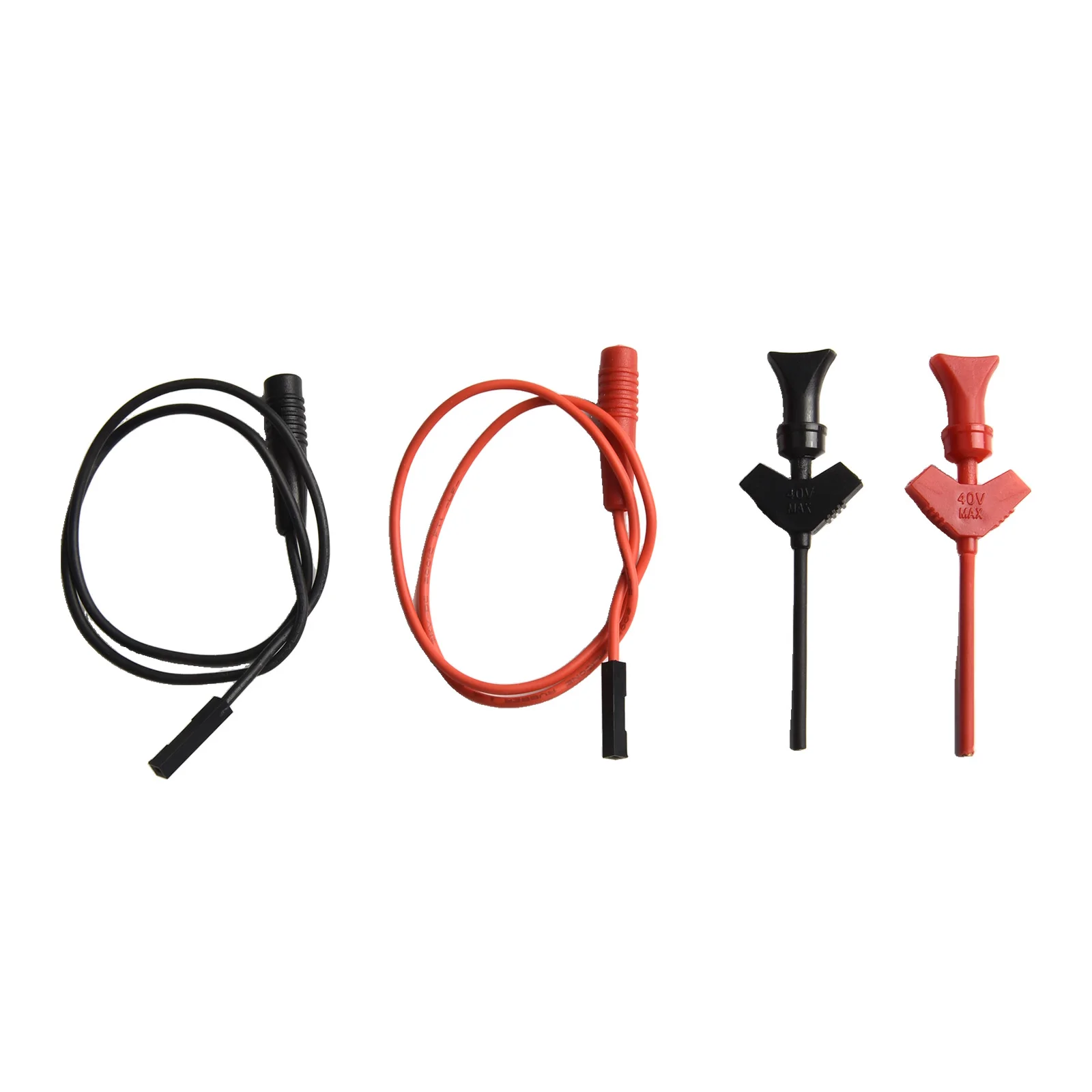 2 pz P1511B Multimetro Prova Gancio Clip Mini IC Gancio di Prova Clip Con Cavi A 2mm Foro Presa Lunghezza del Cavo 30 cm 30VAC 60VDC