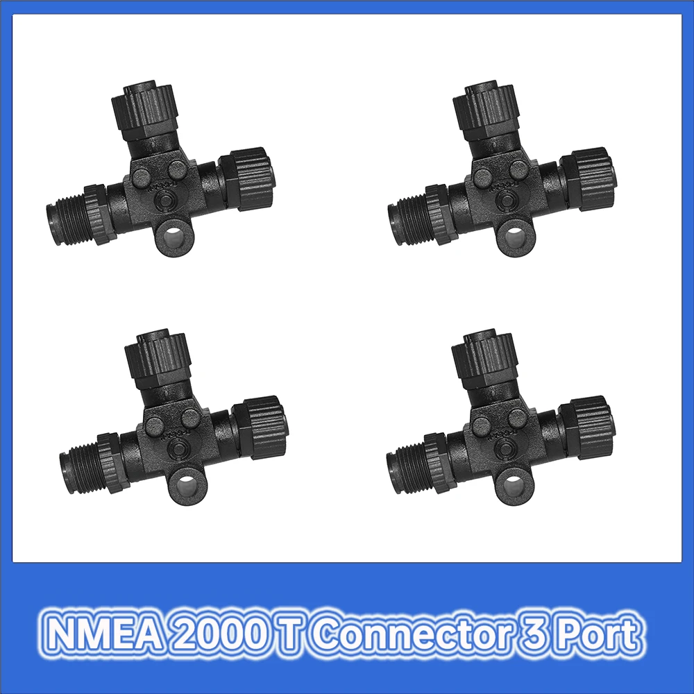 

1/2/4 PCS NMEA 2000 T Connector 3 Port IP67 Waterproof NMEA 2000 Starter Kit T-Connector Wiring Sockets Converter