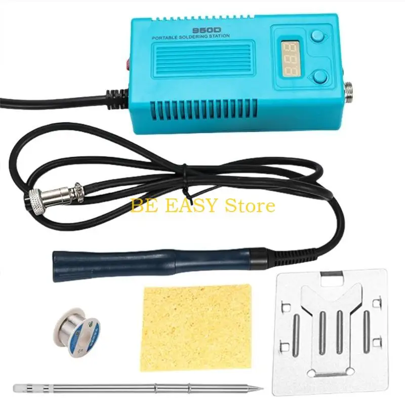 E28F 50W Portable Electric Soldering Iron 950D Soldering Station Welding Repair Tool Temperature Adjustable Solder Iron