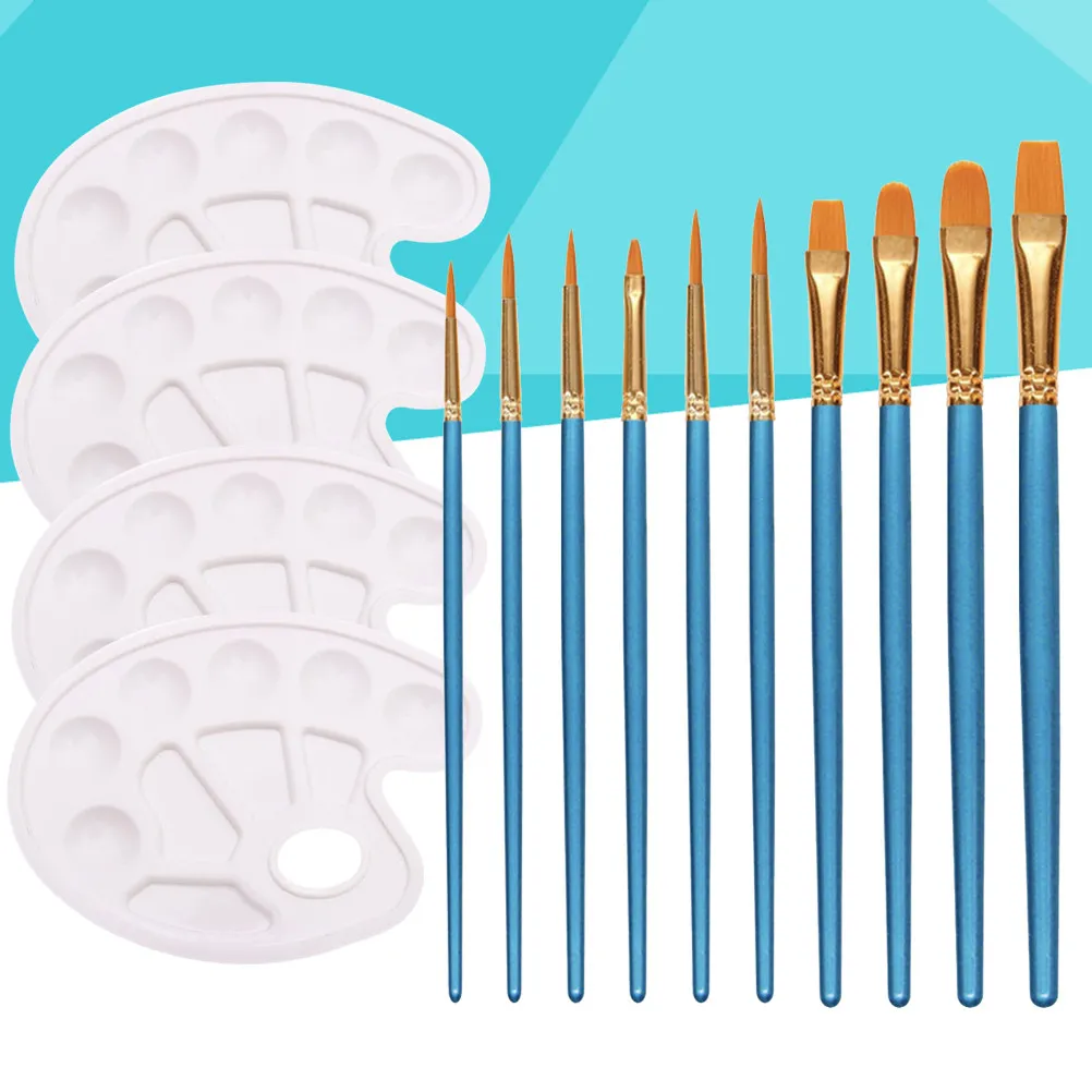 

Набор из 10 детских кистей для рисования: легкие, с удобными ручками, идеально подходят для акварели, акрила, масла, гончарных работ, гуаши, для художественных школ