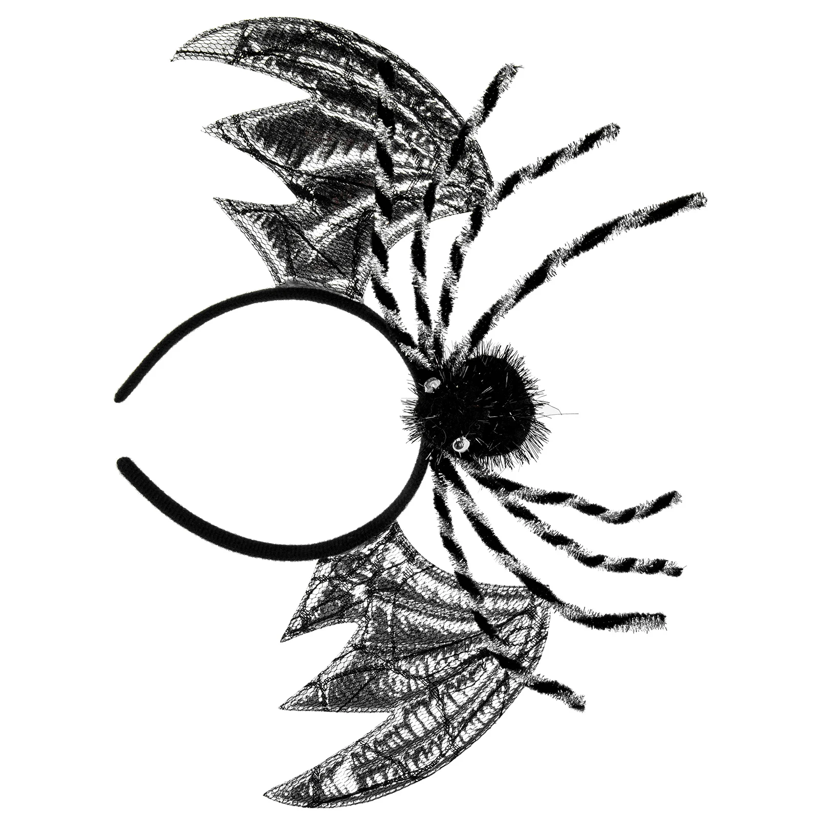 عصابة رأس للهالوين، عصابة رأس على شكل عنكبوت الخفافيش للفتيات والنساء، زي حفلات المهرجانات، لون فضي، تصميم فريد من نوعه، مادة بلاستيكية