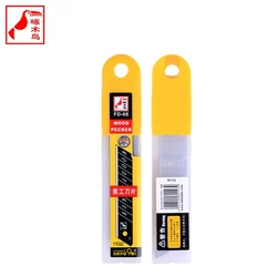 WOODPECKER FD-06 18mm Spare Blade Set 10PCS Heavy Duty Snap-Off Blades 0.7mm Thick Industrial Blades for Utility Knife Cutter