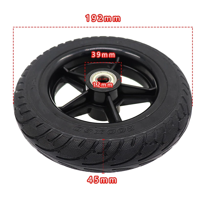 8 inch Scooter solid tyres 200x50 Wheel 10mm 12mm electric With wheel hub for Electric Scooter for Kugoo S1 S2 S3 C3