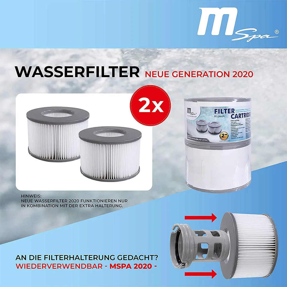 filter for Miweba MSpa Whirlpool Replacement Filter/Filter Holder for Inflatable Pools - Delight - Premium - Elite - Concept