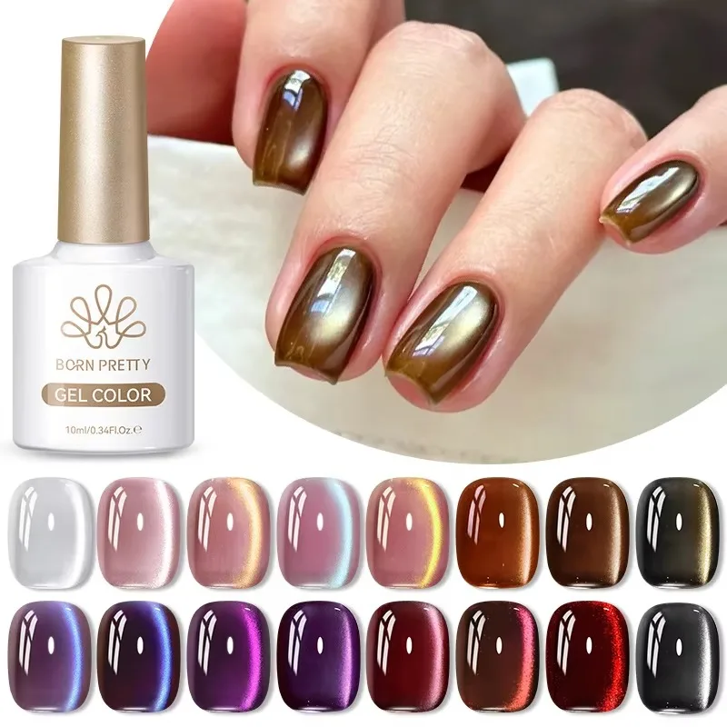 BORN PRETTY 10ml Katzen-Magnetgel-Nagellack 56 Farben Semi-Permanent Französischer Mondlicht-Kristallglitter Ganzjahres-Nagelkunst DIY – Detail 8