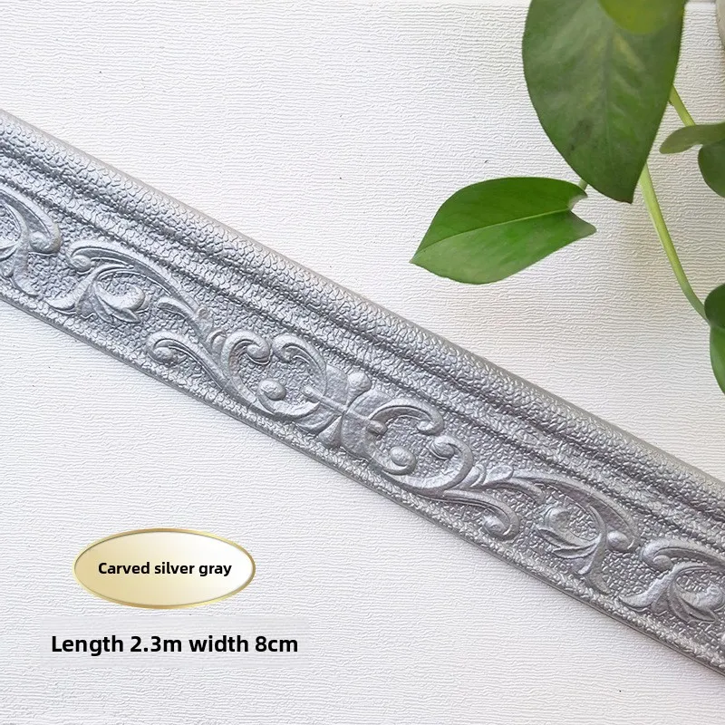 Footboard Self-adhesive 3D Three-dimensional Waistline Wall Sticker Anti-collision Strip Background Wall Frame Corner Line
