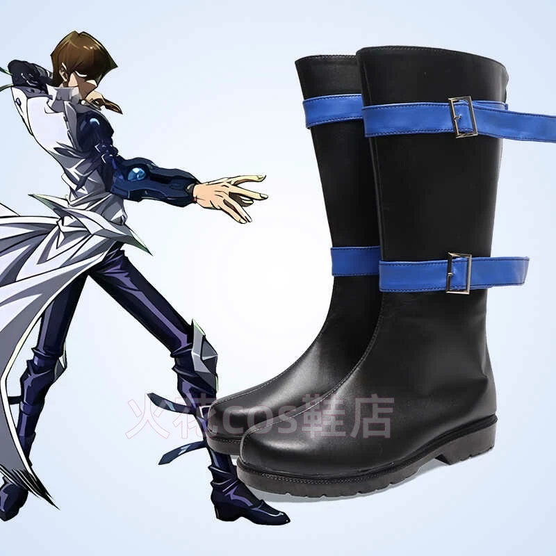 

Yu Gi Oh Kaiba Seto Seto Kaiba Cosplay Shoes Boots Game Anime Halloween Carnival PU Leather Shoes Custom Made
