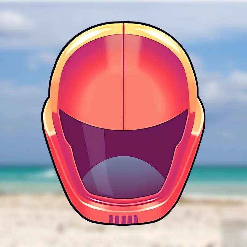 EARLFAMILY قبعات اللون الأحمر خوذة مضحك الإبداعية ملصقات السيارات البرتقالية دراجة نارية ملصق مائي مقاوم للخدش الفينيل المحمول السيارات الرسومات