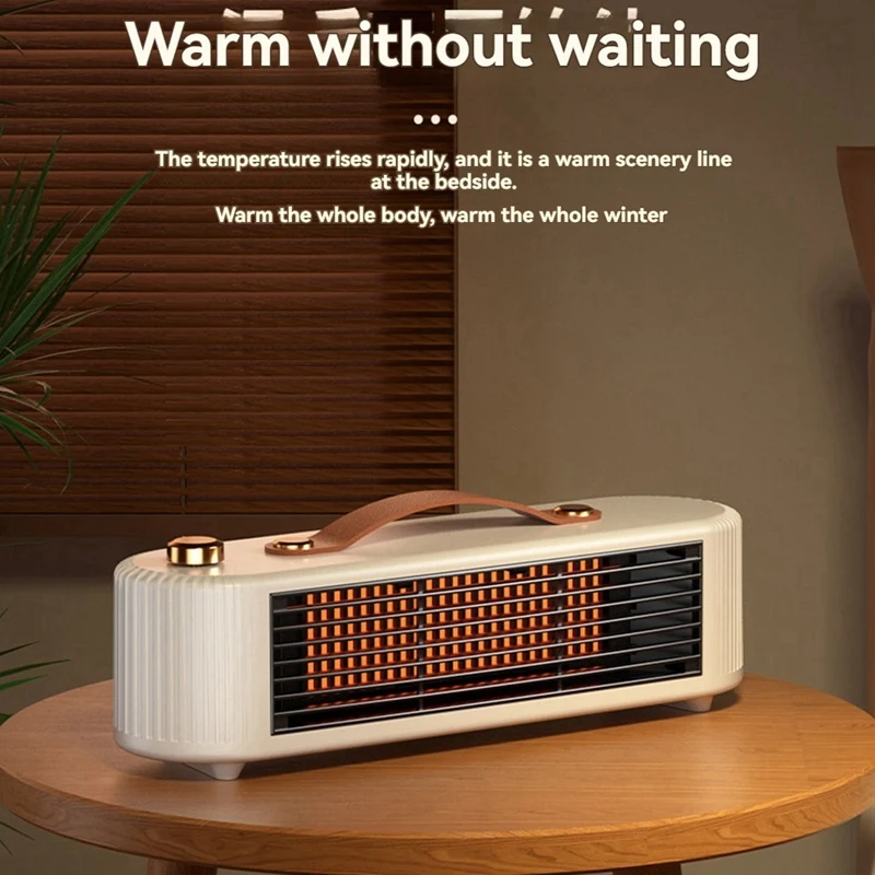 Mini Small Low Noise Electric Heater PTC Ceramic Heaters For Indoor Use Fast Heating Electric Desk Heater EU Plug