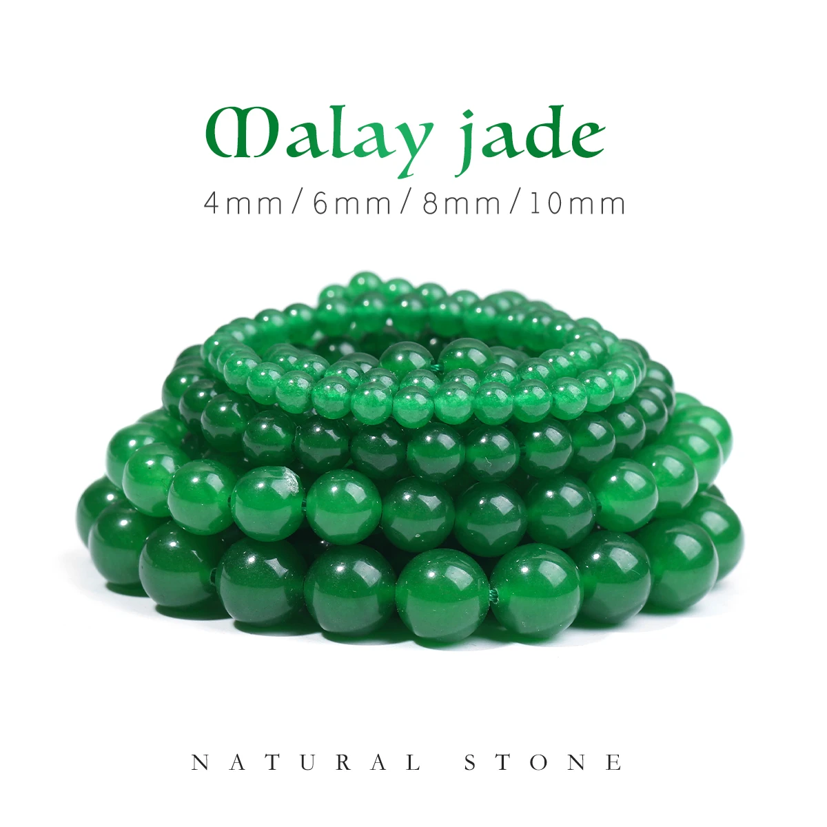 Malay Jade Natursteinperlen, Tianhe-Stein, runde lose Steinperlen für die Schmuckherstellung, DIY-Armband, Ohrringe, Zubehör