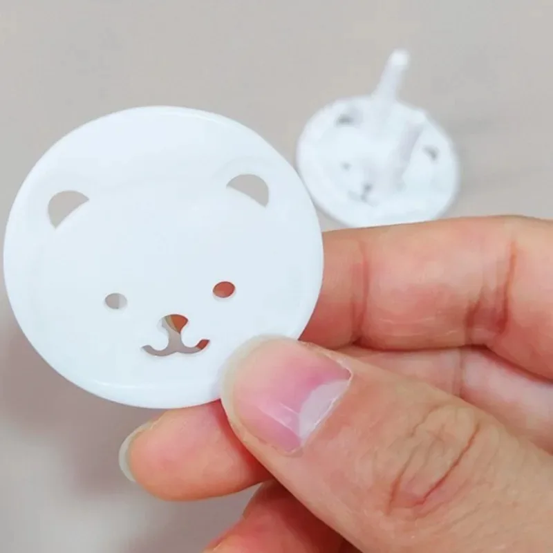 5/10PCS Plugs Protector Covers EU Power Socket Protection Cover Bear Thickened Kids Safety Electrical Outlet Anti Electric Shock