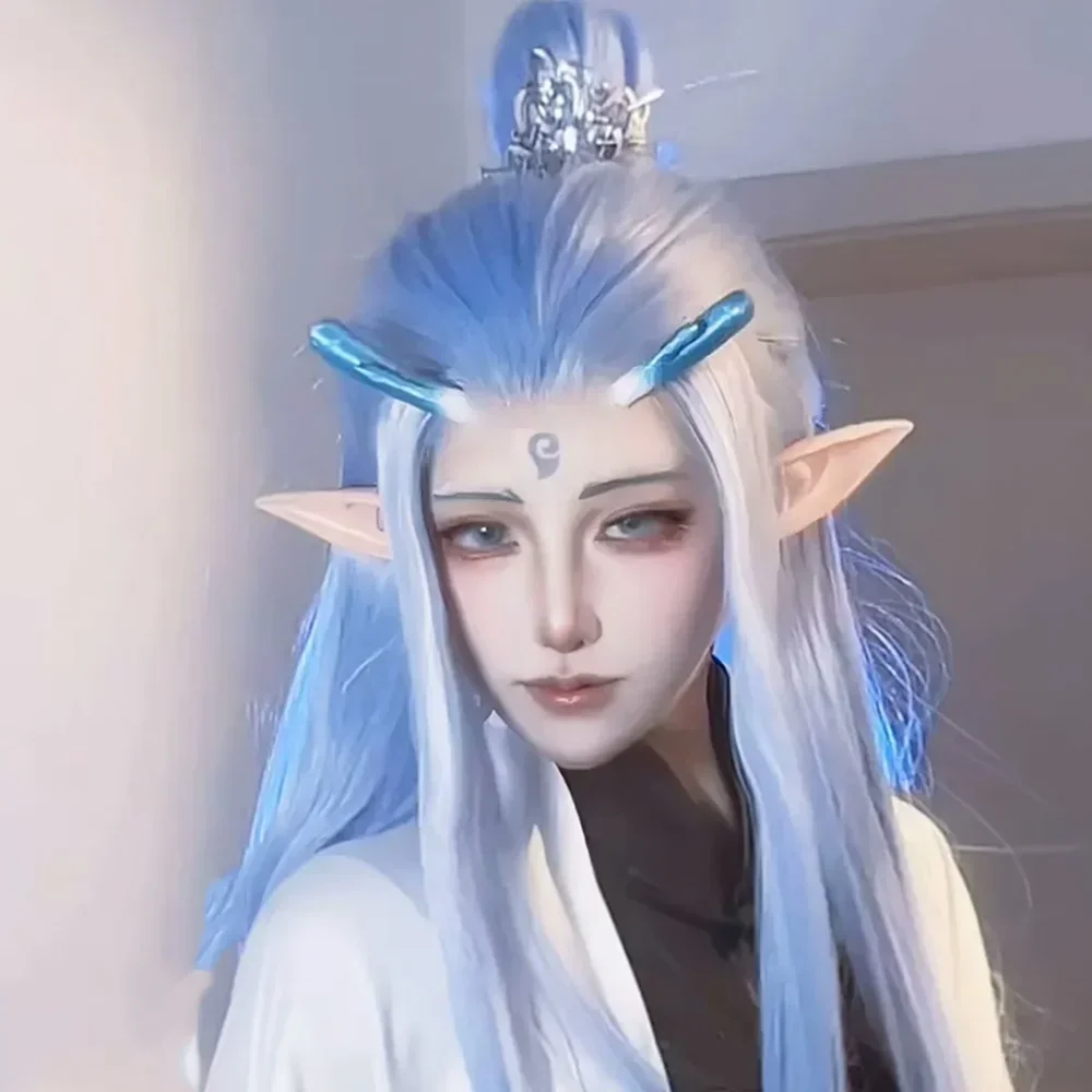 New 2025 Movie Nezha The Demon Children Make Waves in the Sea Aobing Cosplay Headwear Dragon Horn Headdress Accessories Prop