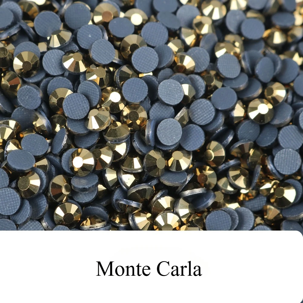 

TC Wholesale DMC Monte Carla Hot Fix Rhinestones 10 Bags Flatback Multiple Specifications Iron-on Stone for Clothing Accessories