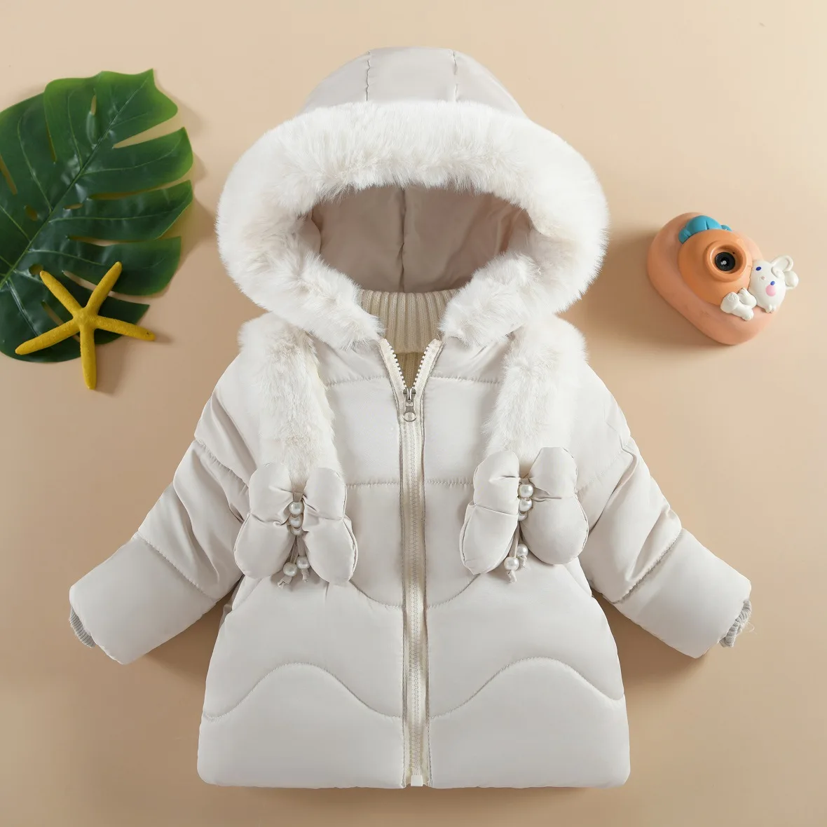 

Children'S Winter Coats 1-6 Years Baby Girl Clothing Thickened Warmth Kids Jackets Hooded Girl Outerwear Costume 2024 New Coats