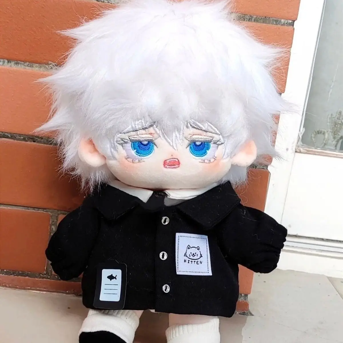 Satoru Gojou 20cm Dress-up Doll Anime Peripheral Stuffed Plush Doll Jujutsu Kaisen Cartoon Cotton Doll Children Adults Cute Toys