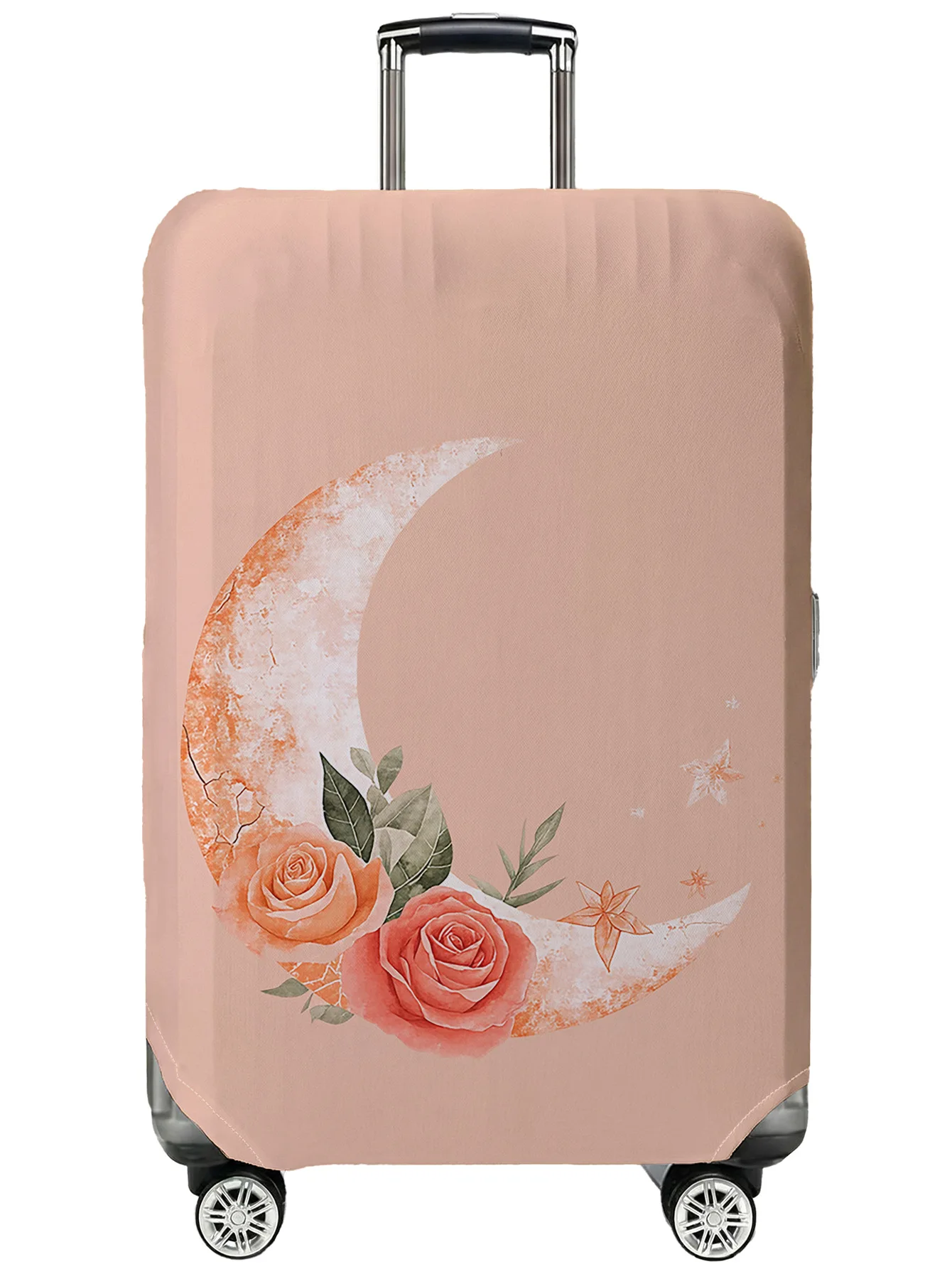 

Чехол для багажа с принтом Moon Star Rose, подходит для чемоданов 18-32 дюймов, чехол для ручки чемодана, дорожные аксессуары