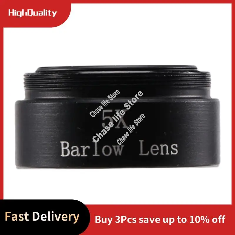 

Новая горячая линза Барлоу 5X для любого M28X0,6 с резьбой 1,25 дюйма, окуляр телескопа, астрономическая диагональная удлинительная трубка или адаптер для камеры