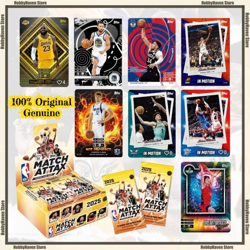 

В наличии Карточная игра TOPPS Star Card 2025 NBA MATCH ATTAX Basketball Battle Energy Package Оригинальная коллекция карт в подарок